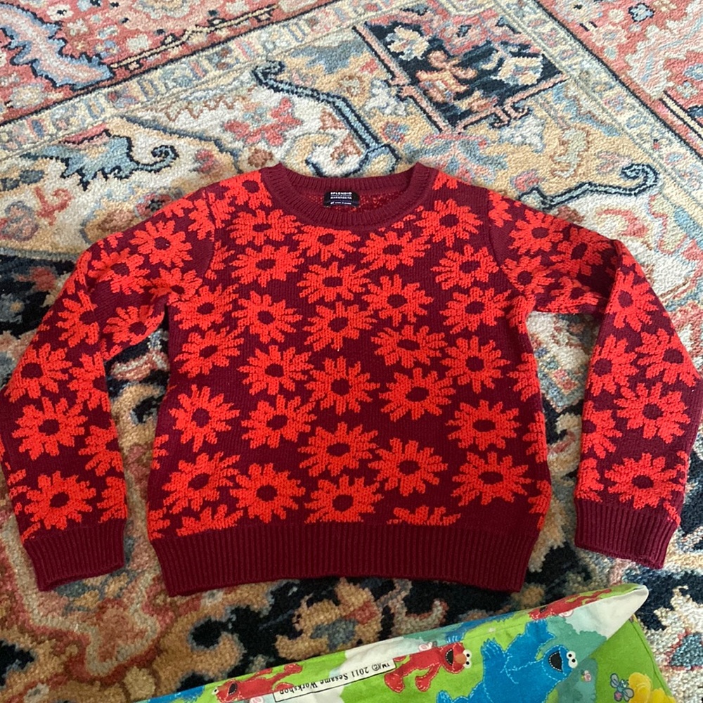 Splendid girls floral sweater